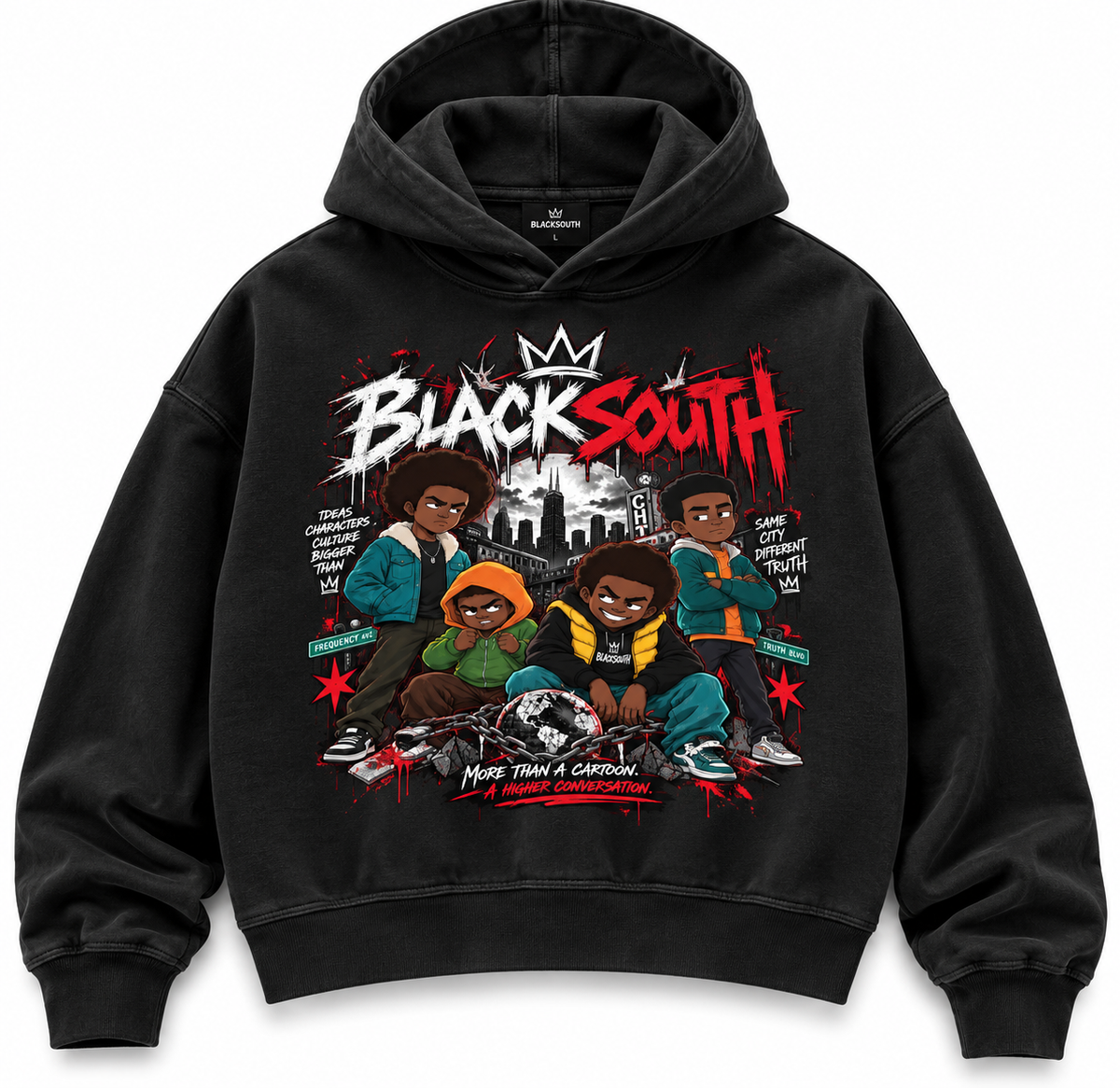 Beesmoove BLACKSOUTH Higher Conversation Boxy Hoodie