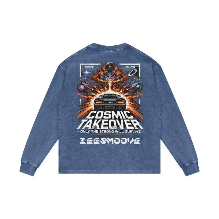 Acid Wash Oversize Long Sleeve T-Shirt - 250 GSM ODMPOD  Beesmoove   Acid Wash Oversize Long Sleeve T-Shirt - 250 GSM ODMPOD  Beesmoove  Beesmoove  ODMPOD Beesmoove   ODMPOD