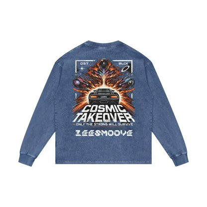 Acid Wash Oversize Long Sleeve T-Shirt - 250 GSM ODMPOD  Beesmoove   Acid Wash Oversize Long Sleeve T-Shirt - 250 GSM ODMPOD  Beesmoove  Beesmoove  ODMPOD Beesmoove   ODMPOD