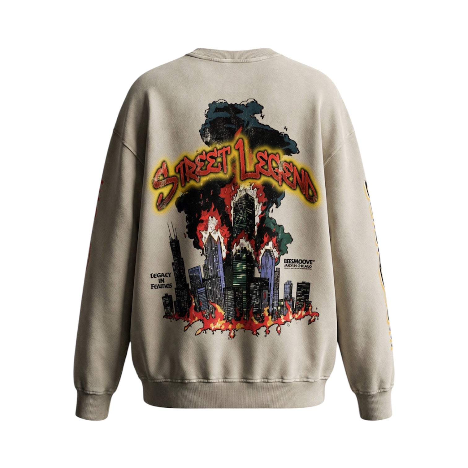 BEESMOOVE BlackSouth LiL Boo Chicago Legacy Oversized Sweatshirt