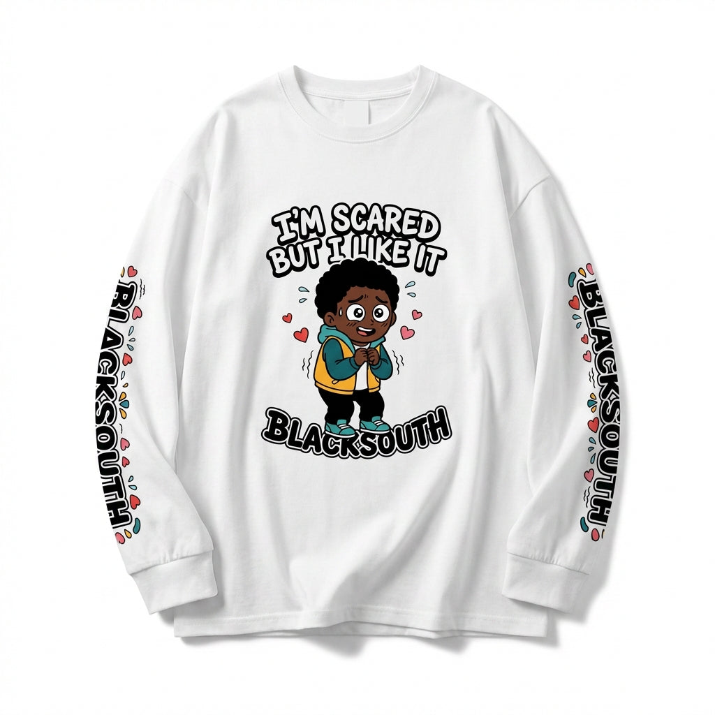 BEESMOOVE BlackSouth Fear But I’m With It Oversized Long Sleeve T-Shirt