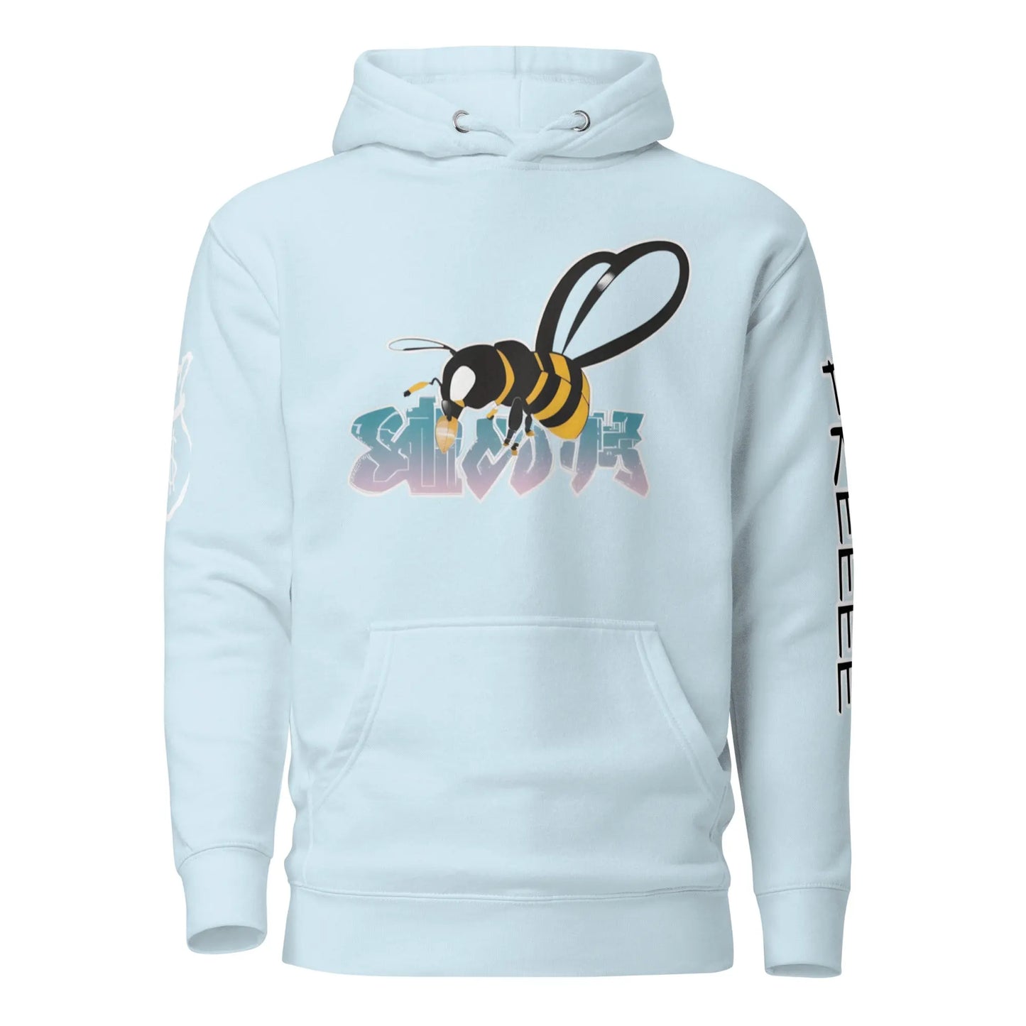 Beesmoove retro sky blue hoodie on bee Unisex Hoodie - Beesmoove