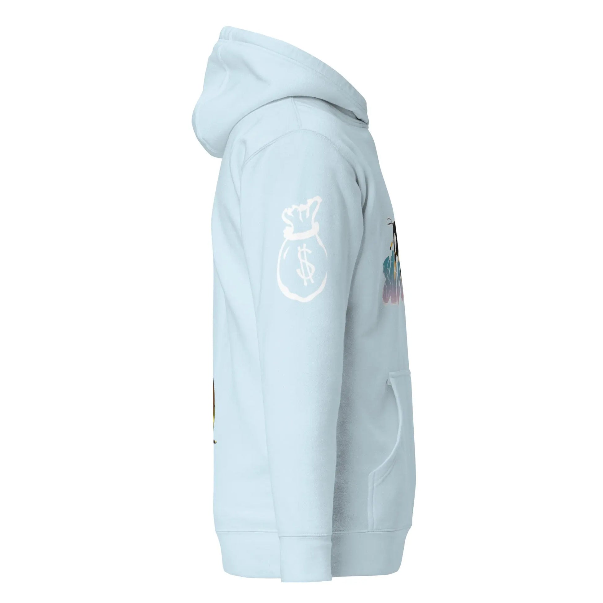 Beesmoove retro sky blue hoodie on bee Unisex Hoodie - Beesmoove