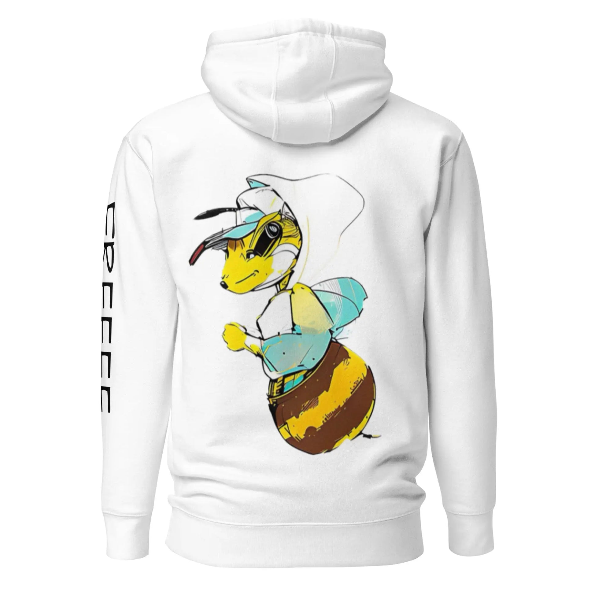 Beesmoove retro sky blue hoodie on bee Unisex Hoodie - Beesmoove