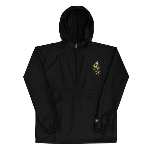 Beesmoove zombee Embroidered Champion Packable JacketProtect yourself from the elements with this Champion packable jacket. This wind and rain resistant polyester jacket with a detailed embroidery design has a practicaBeesmoove Beesmoove Beesmoove zombee Embroidered Champion Packable Jacket