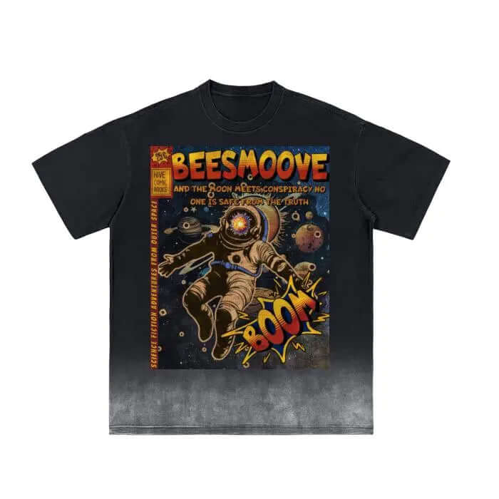 Black Vintage Washed Gradient T-Shirt - 250 GSM ODMPOD  Beesmoove   Black Vintage Washed Gradient T-Shirt - 250 GSM ODMPOD  Beesmoove  Beesmoove  ODMPOD Beesmoove   ODMPOD