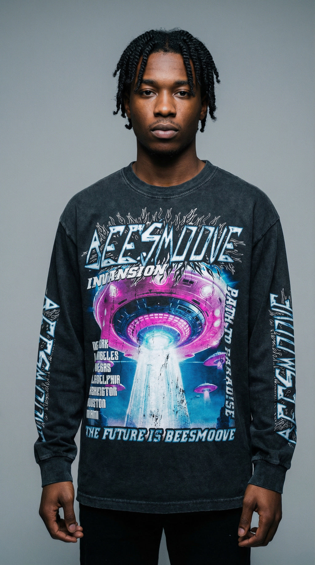 BEESMOOVE INVASION The Future is Now Long Sleeve Tee