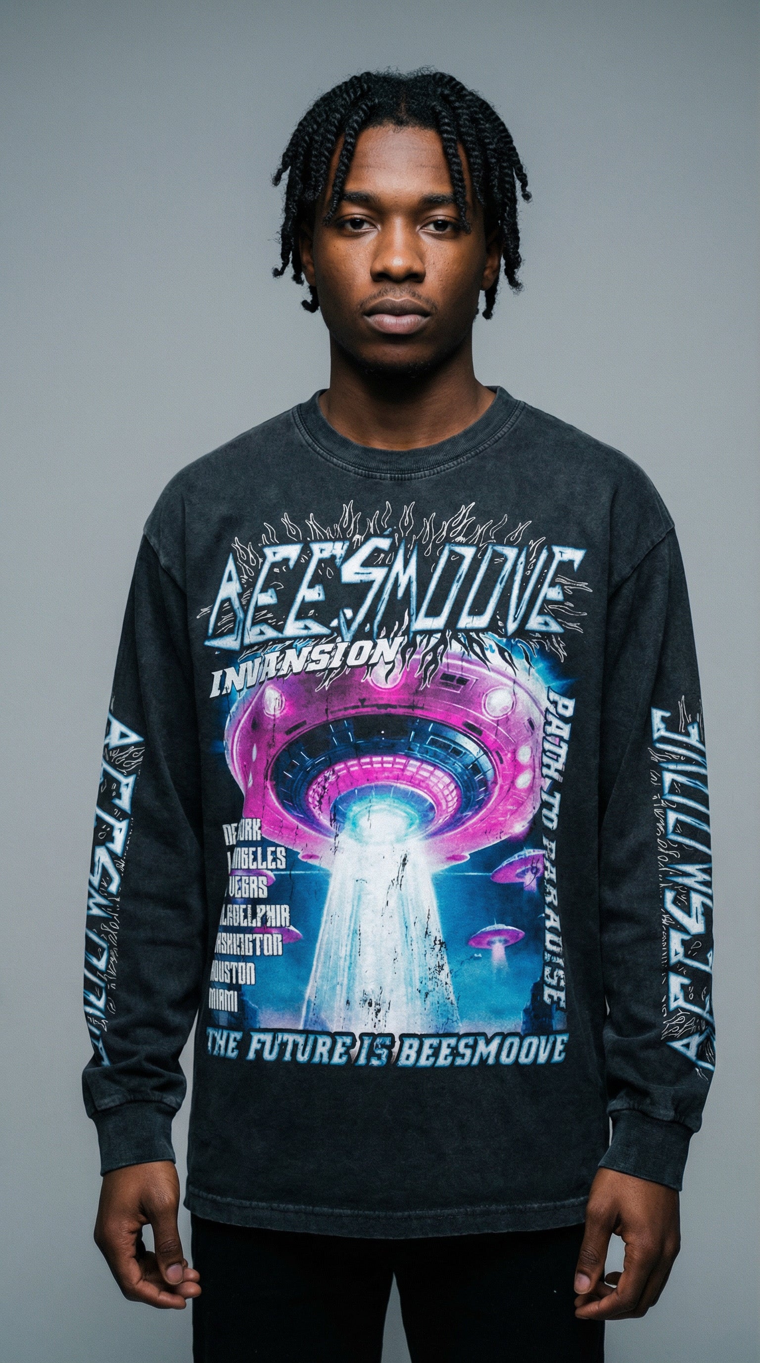 BEESMOOVE INVASION The Future is Now Long Sleeve Tee
