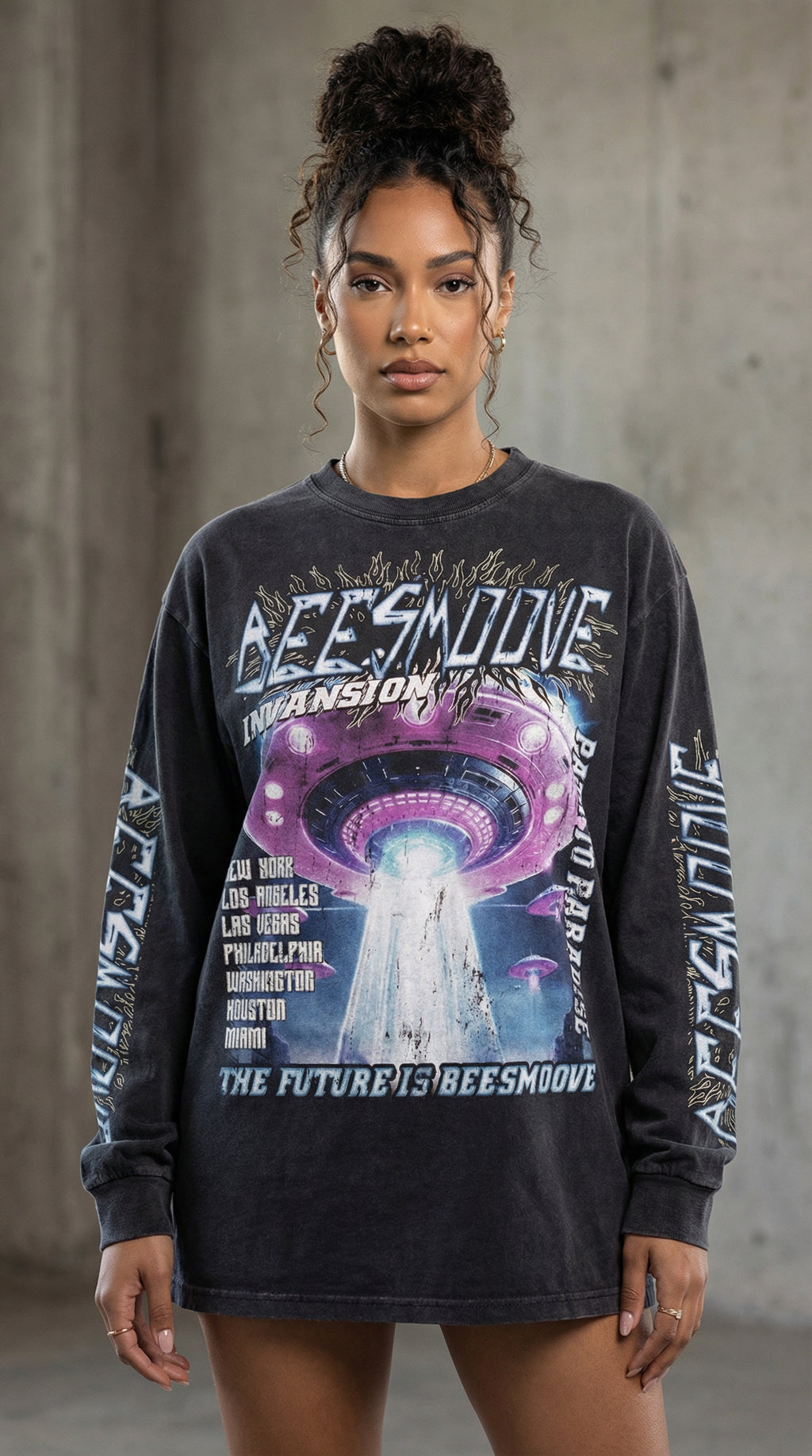 BEESMOOVE INVASION The Future is Now Long Sleeve Tee