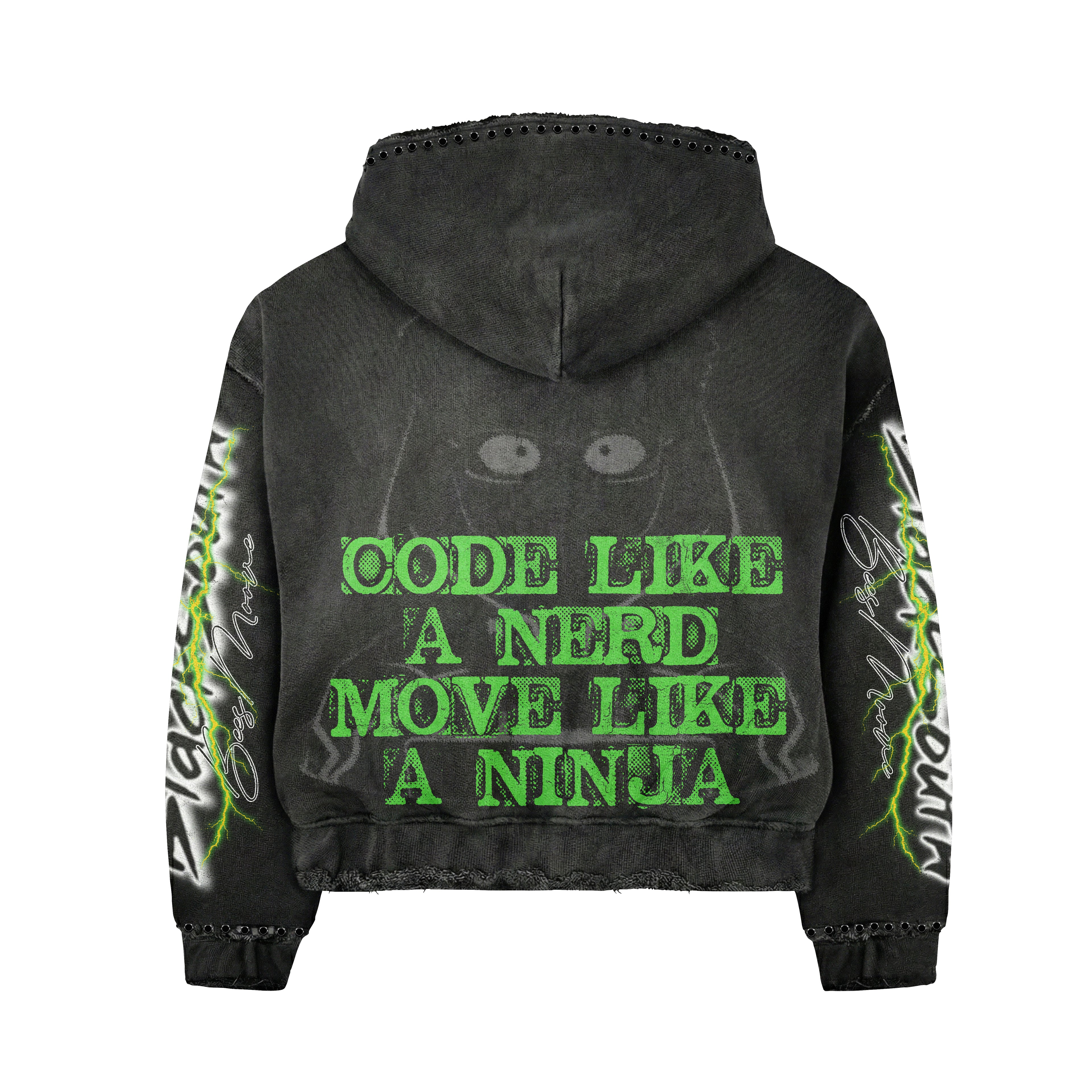 BEESMOOVE Terrell Ninja Code Hoodie-Blacksouth Collection