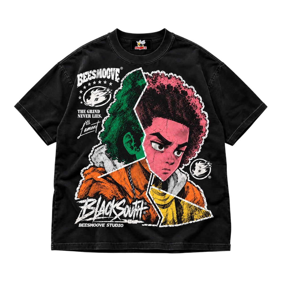 Beesmoove BlackSouth LAMONT THE GRIND NEVER LIES TEE