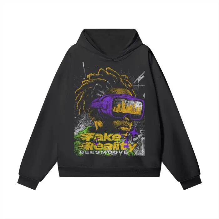 Beesmoove fake reality Heavyweight Hidden Pocket Fleece Hoodie - 460 GSM - Beesmoove 