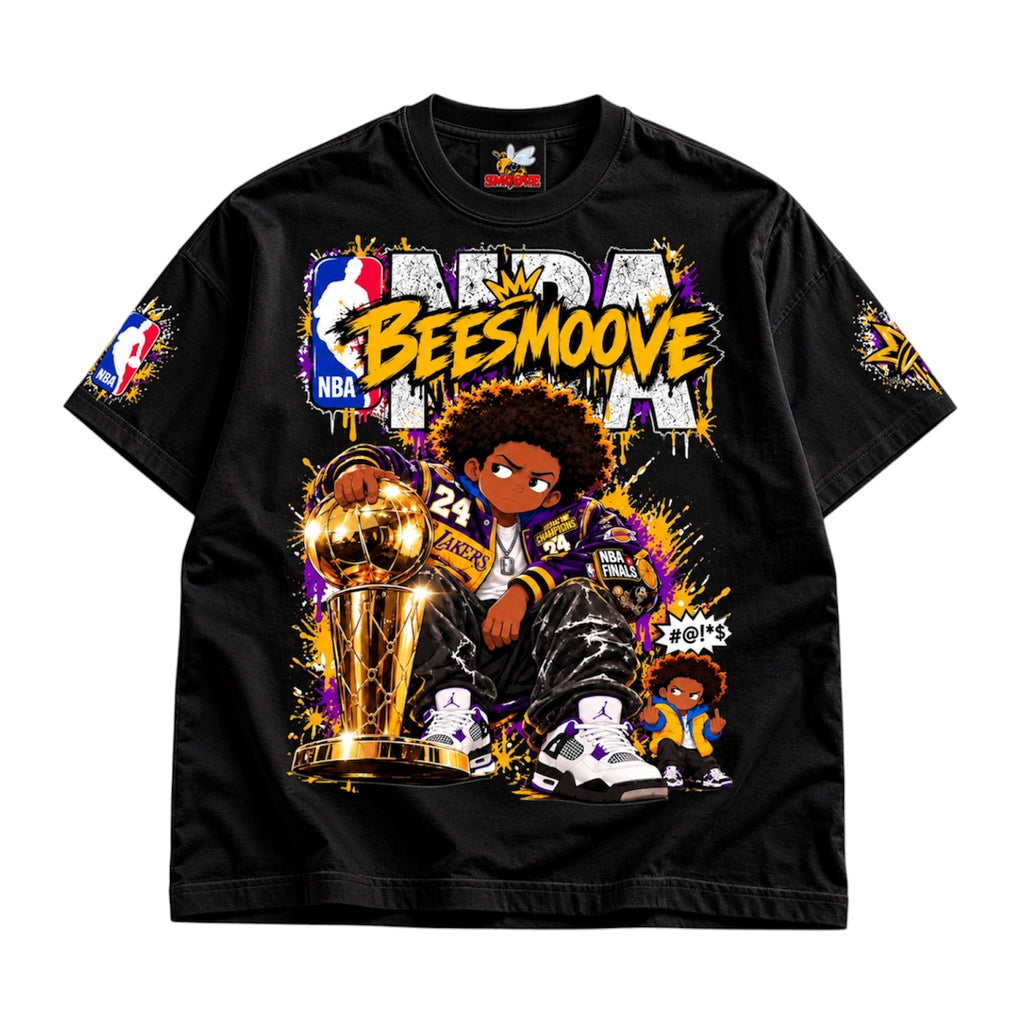 Beesmoove Lil Boo: BLK Championship Mode Loose Drop Shoulder Tee