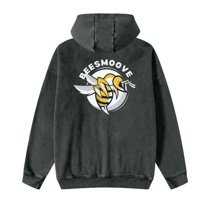 Beesmoove Hivebreaker Edition Prime Acid Washed Zip Hoodie Jacket - Beesmoove 