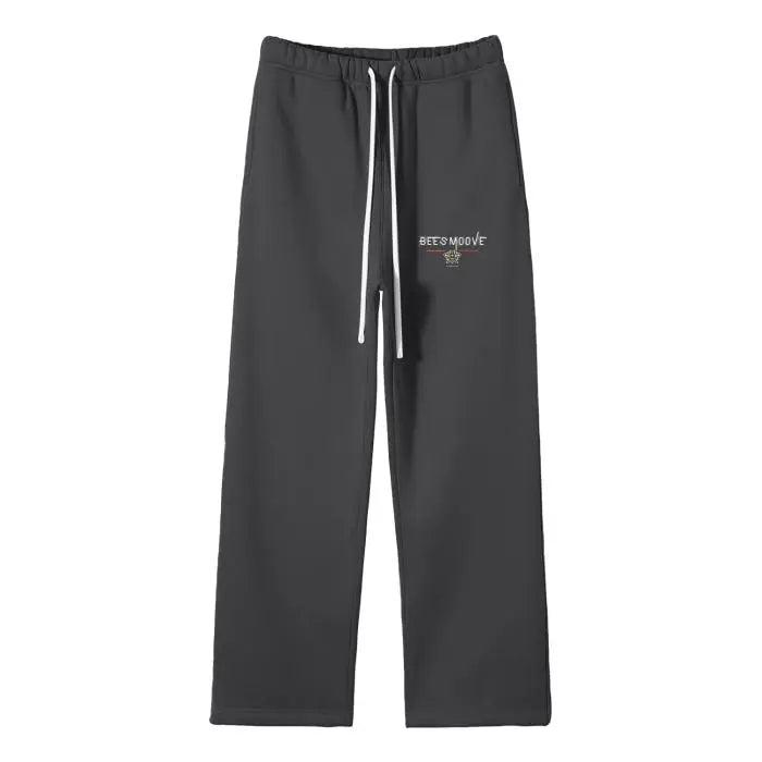 Beesmoove Signal Solid Color Fleece Straight Leg Pants - Beesmoove 