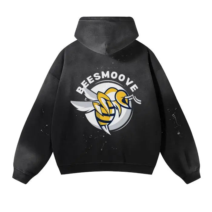 Vintage Wash Frayed Fleece Hoodie - 360 GSM ODMPOD  Beesmoove   Vintage Wash Frayed Fleece Hoodie - 360 GSM ODMPOD  Beesmoove  Beesmoove  ODMPOD Beesmoove   ODMPOD