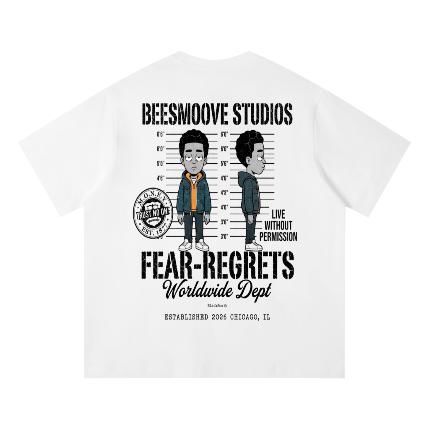 Beesmoove BlackSouth Terrell Fear Regrets T-Shirt