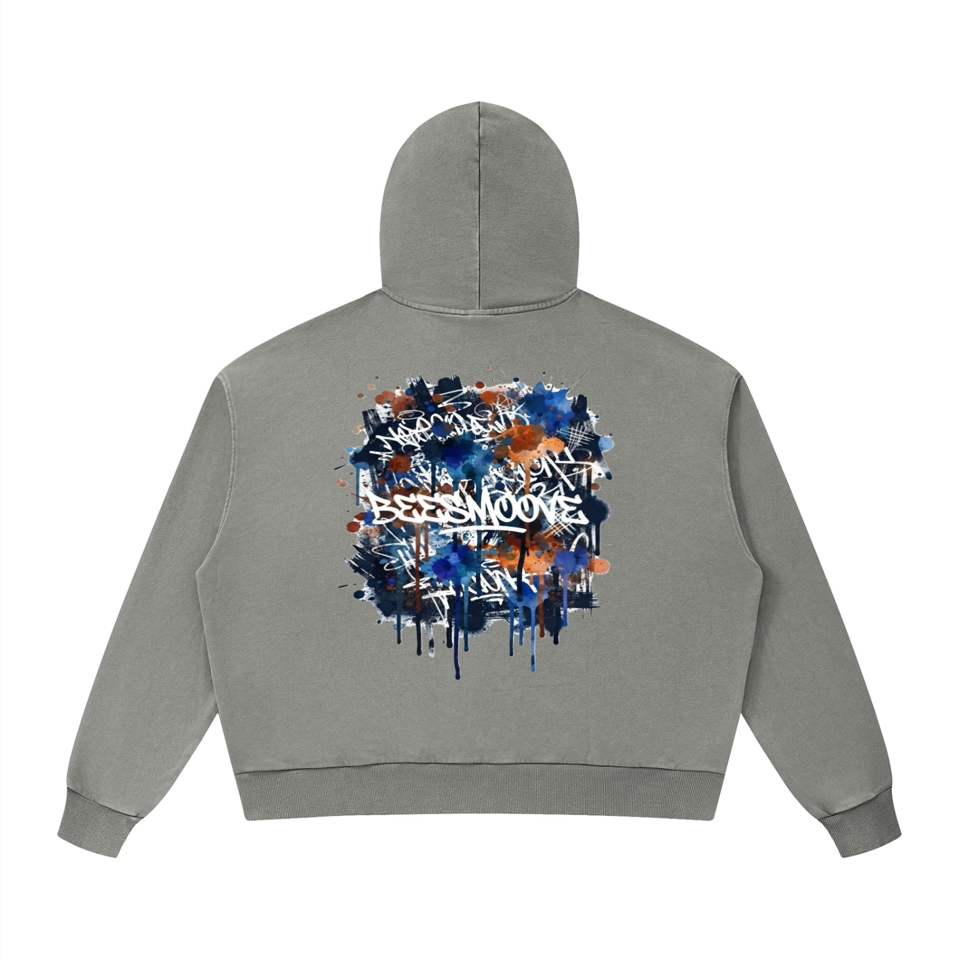 BEESMOOVE BlackSouth art of war Mineral Wash Boxy Hoodie