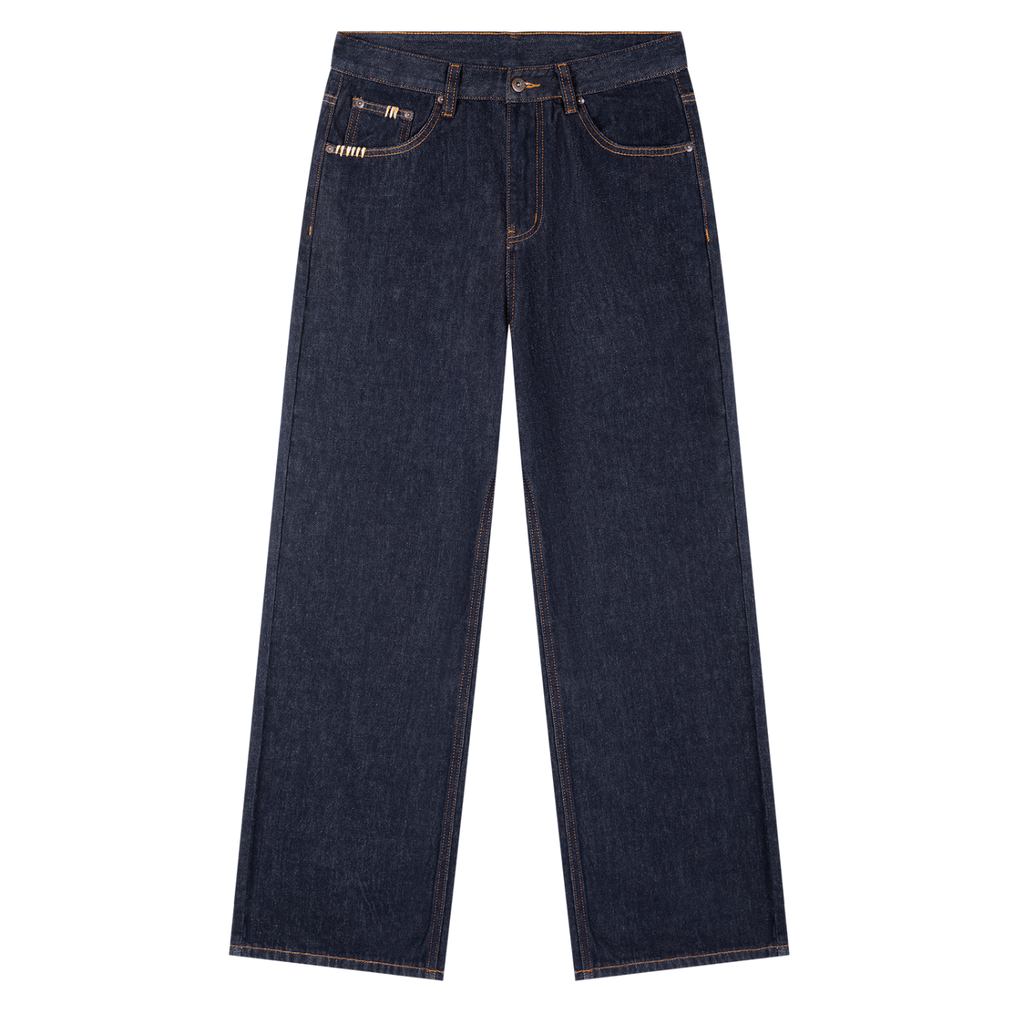 Beesmoove Heavyweight Straight Leg Denim Jeans
