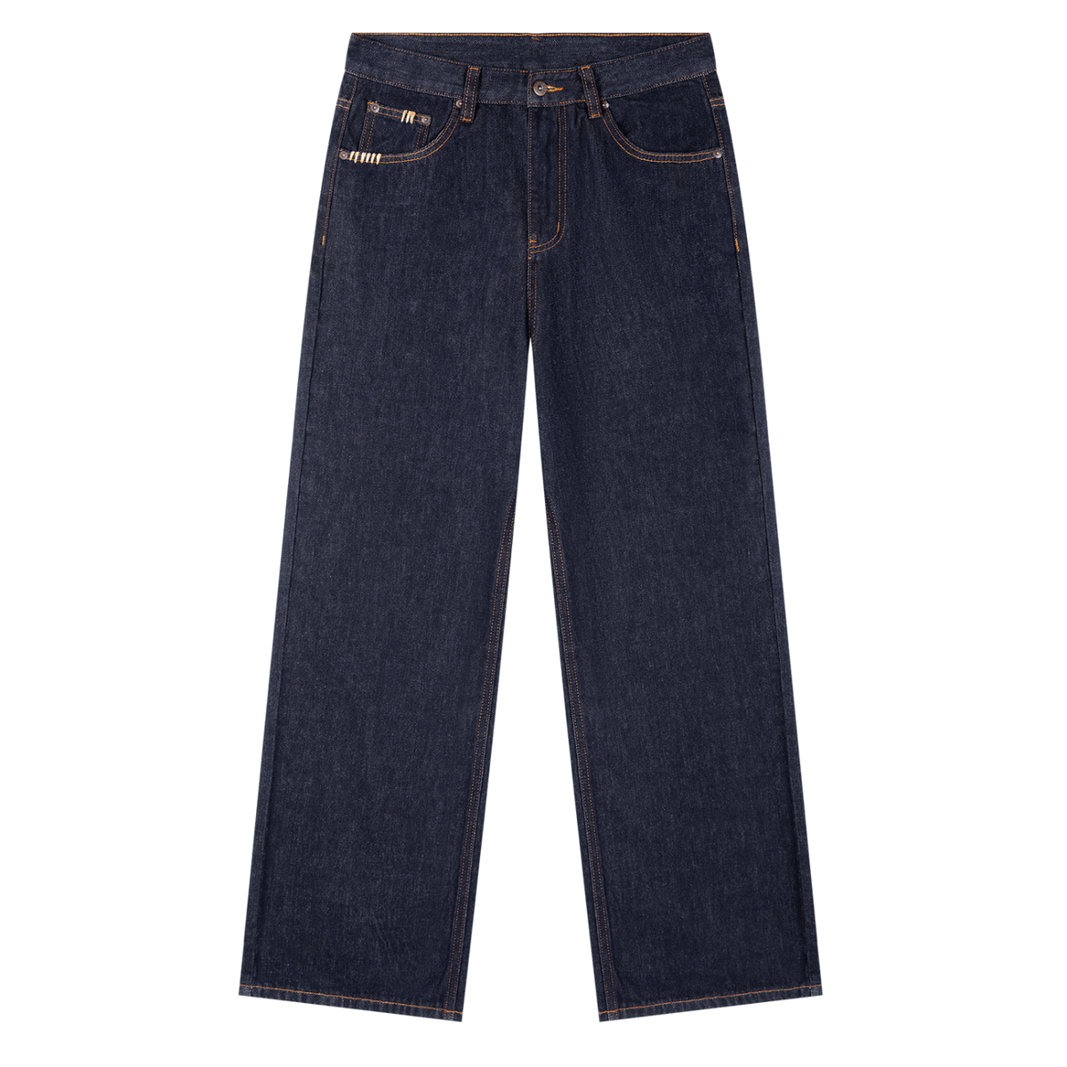 Beesmoove Heavyweight Straight Leg Denim Jeans