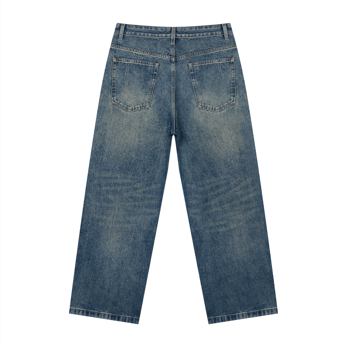 Beesmoove Men's Vintage Wash Denim Jeans