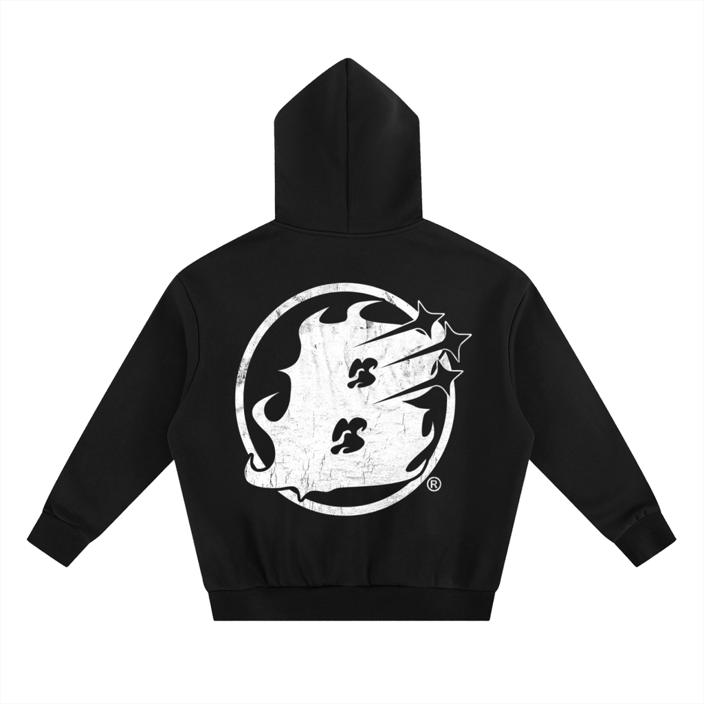 BEESMOOVE STING GRAIN Heavyweight Boxy Fleece Hoodie