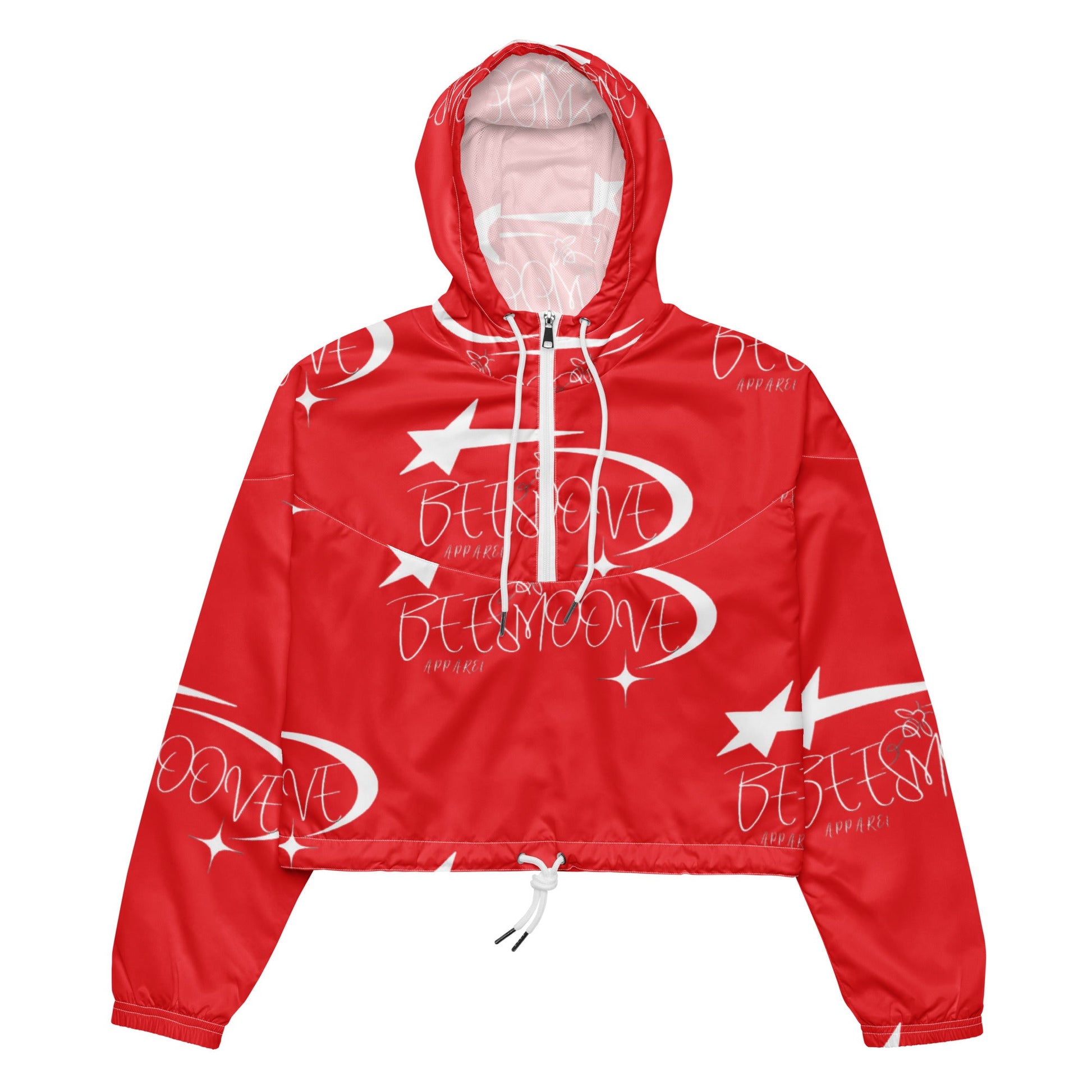 Beesmoove all star famous red Women’s cropped windbreaker - Beesmoove