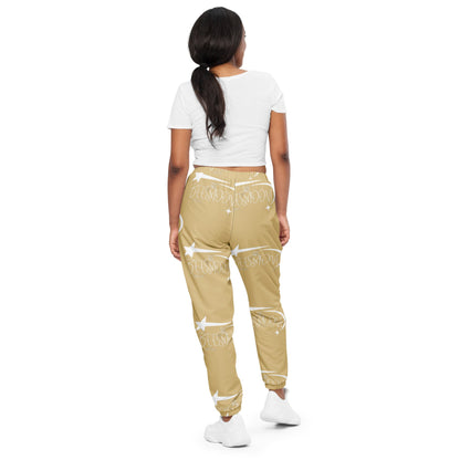 Beesmoove all star famous woman’s tan track pants - Beesmoove