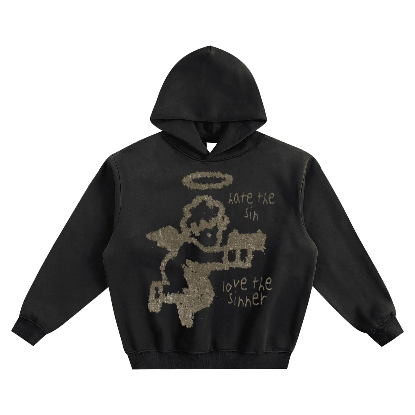 BEESMOOVE Angel’s Crossfire Fleeced Boxy Hoodie - Beesmoove