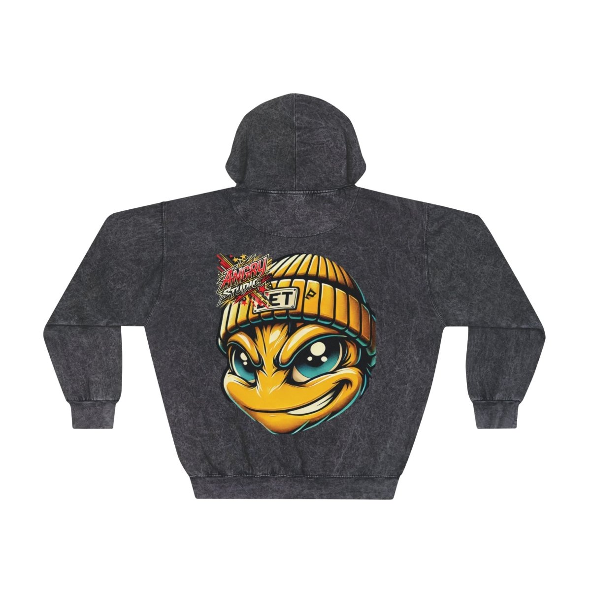 Beesmoove angry studio bet bee Unisex Mineral Wash Hoodie - Beesmoove