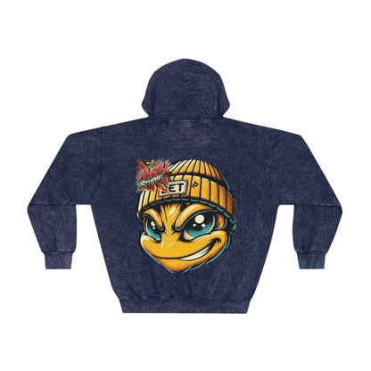 Beesmoove angry studio bet bee Unisex Mineral Wash Hoodie - Beesmoove