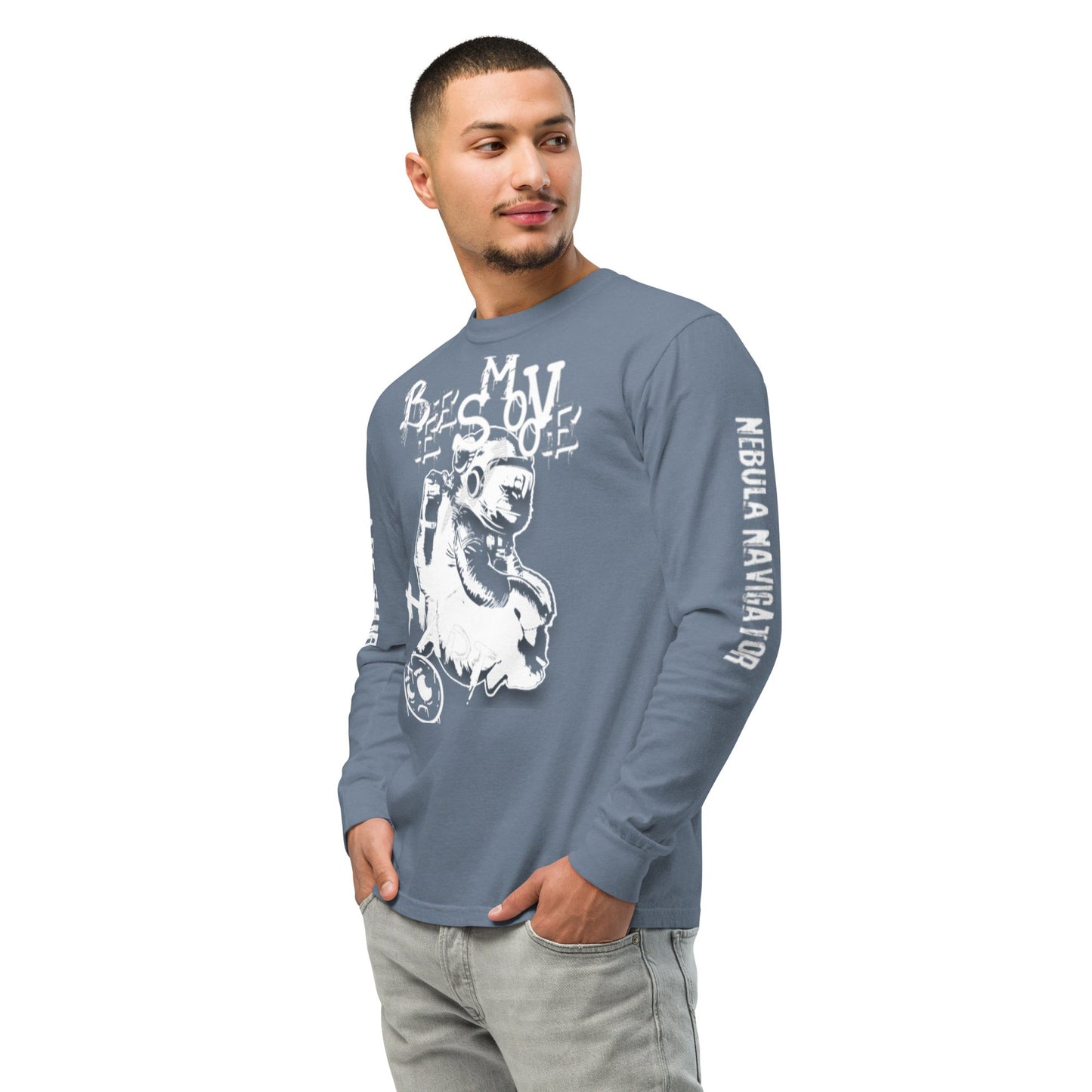 Beesmoove ape shirt Garment - dyed heavyweight long - sleeve shirt - Beesmoove