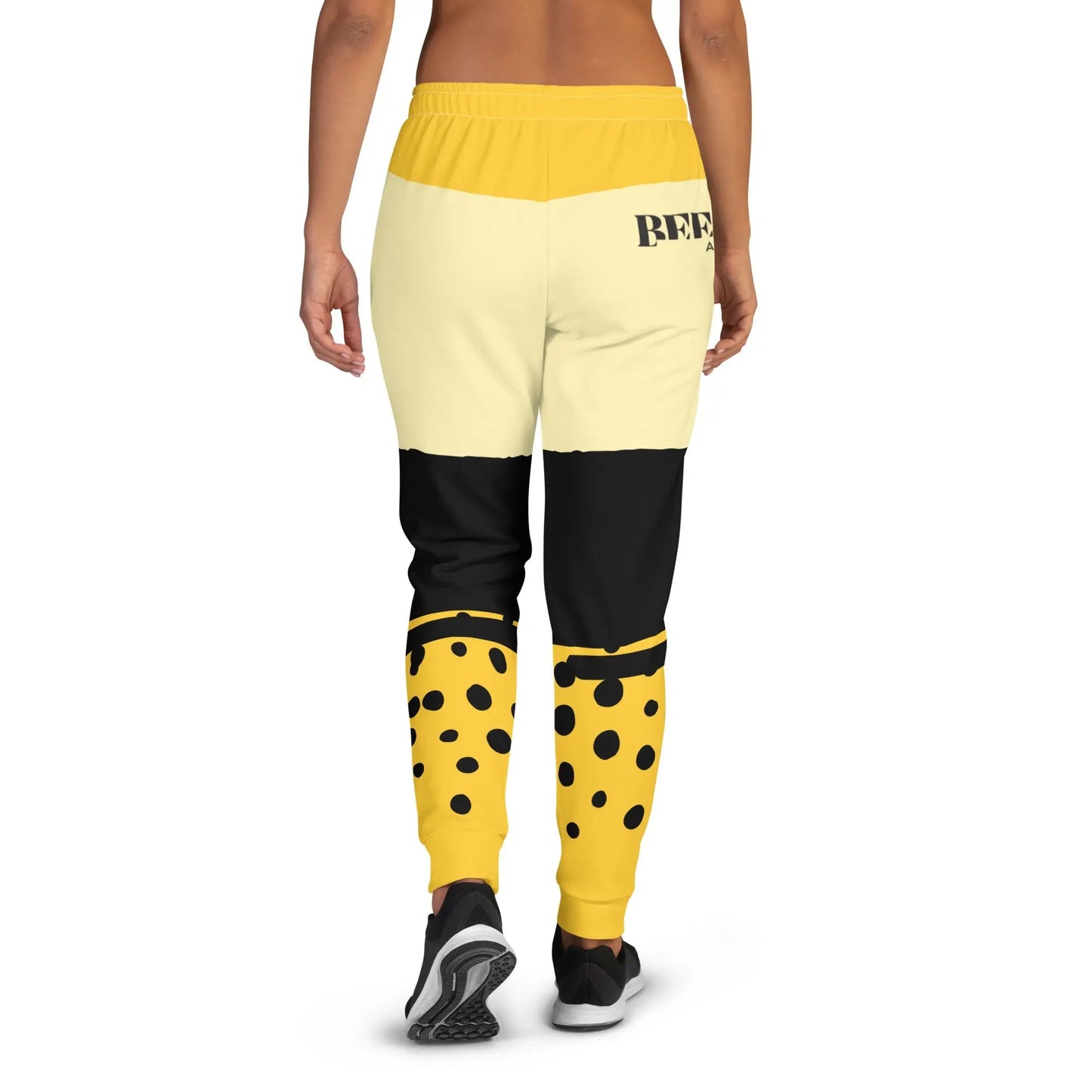 Beesmoove awaken yellow black white Women's Joggers - Beesmoove