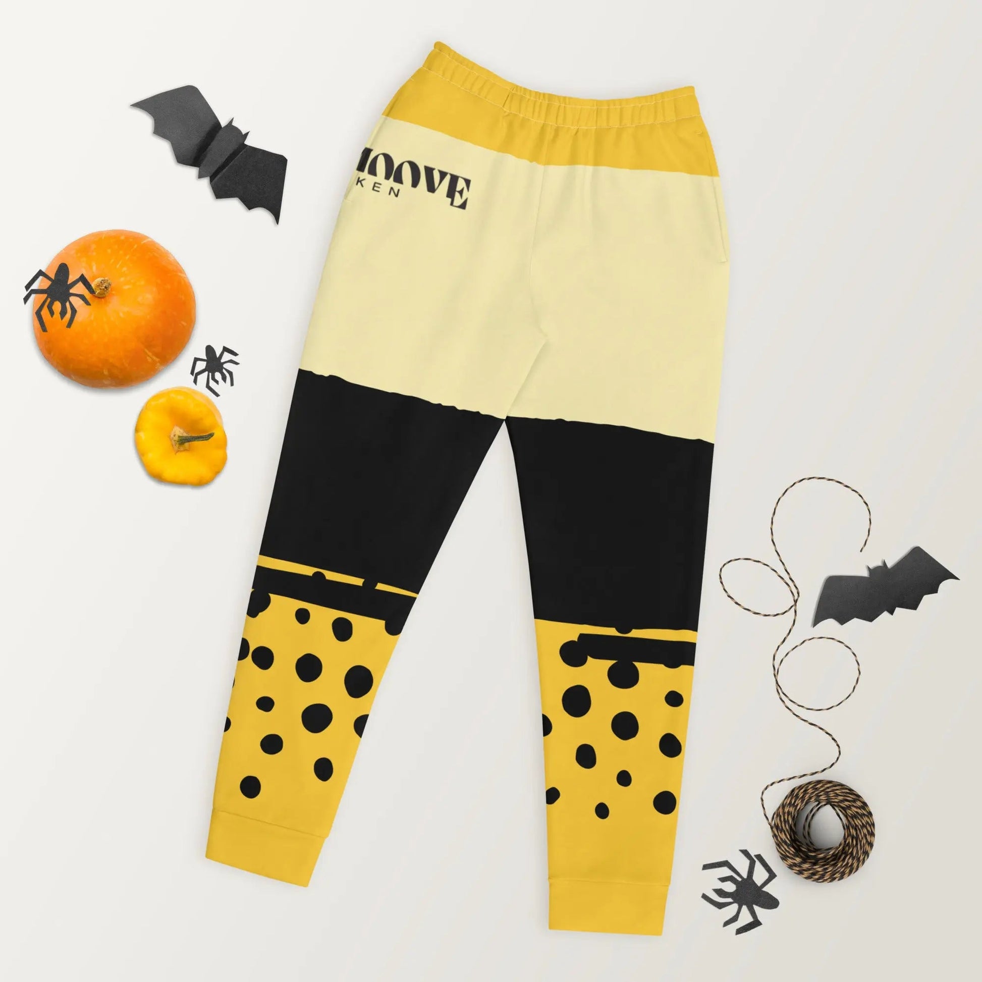 Beesmoove awaken yellow black white Women's Joggers - Beesmoove