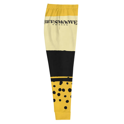 Beesmoove awaken yellow black white Women's Joggers - Beesmoove