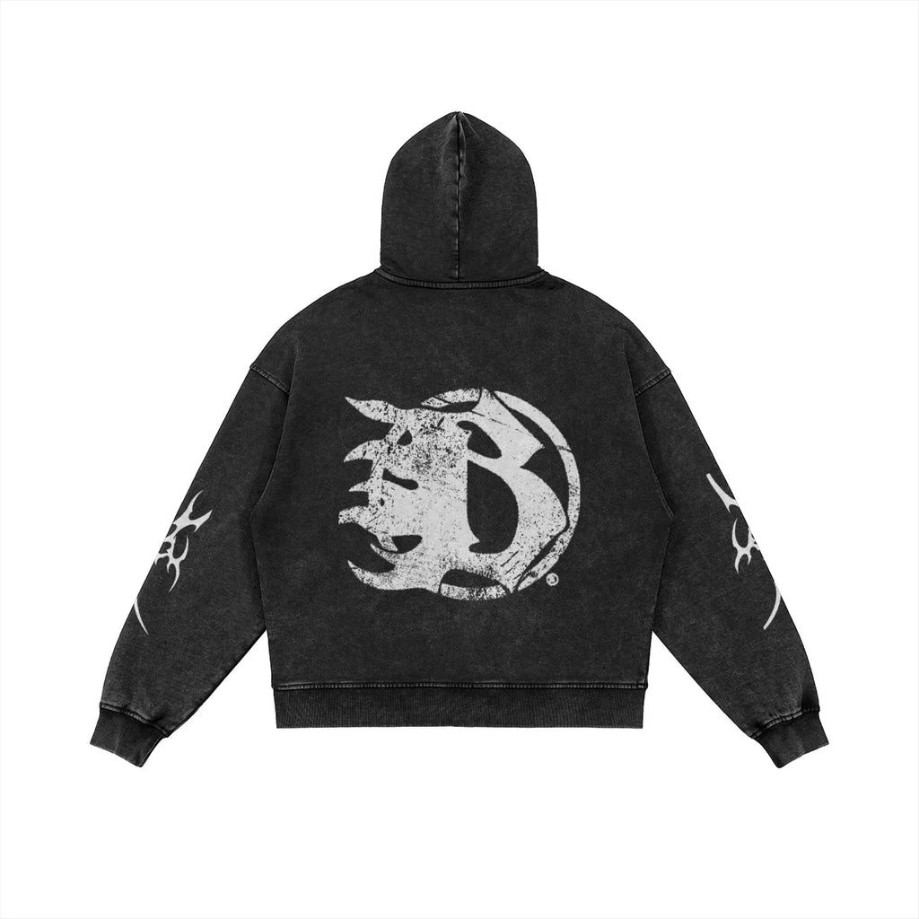 BEESMOOVE B - Squadron: Black Ops hoodie zip - up design - Beesmoove