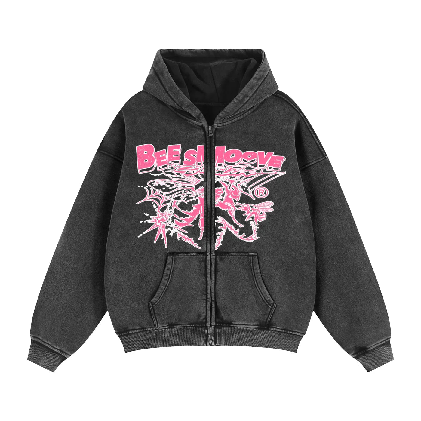 BEESMOOVE B - Squadron: Pink Ops Elite Edition Boxy Fleece Hoodie - Beesmoove