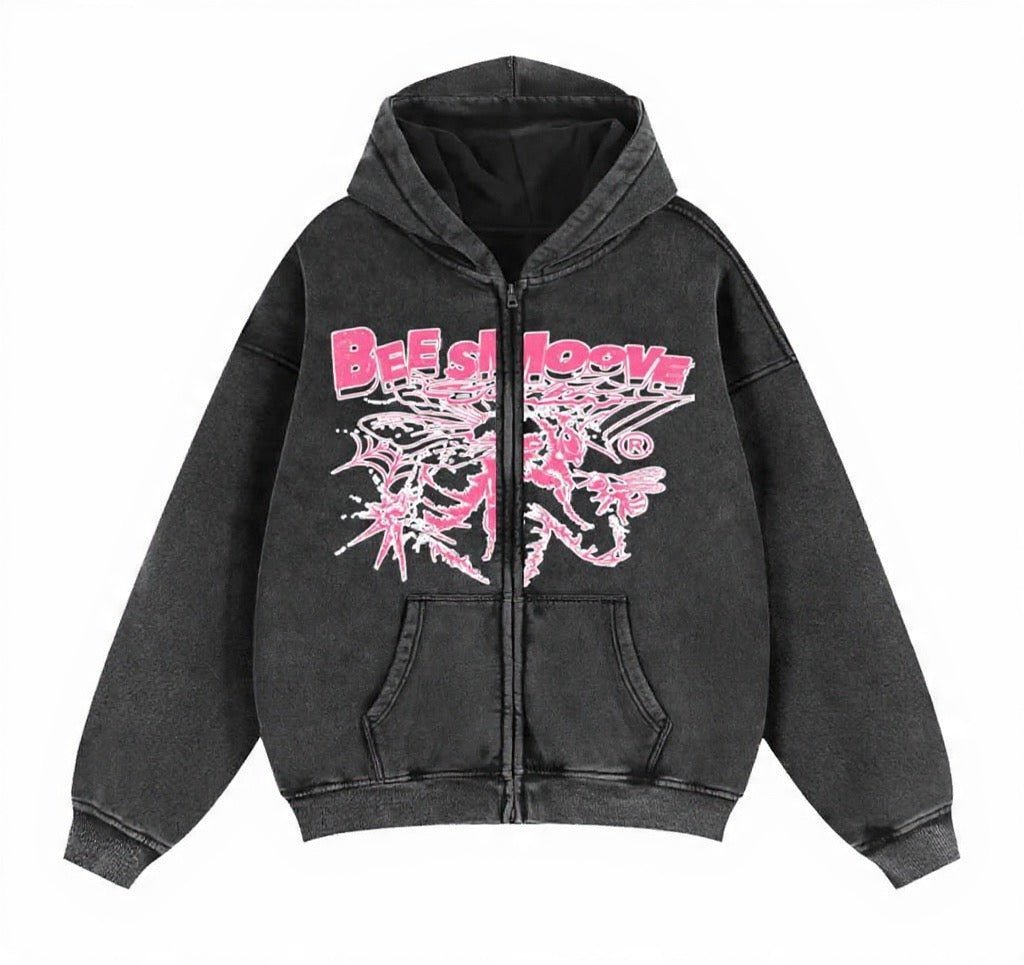 BEESMOOVE B - Squadron: Pink Ops Elite Edition Boxy Fleece Hoodie - Beesmoove