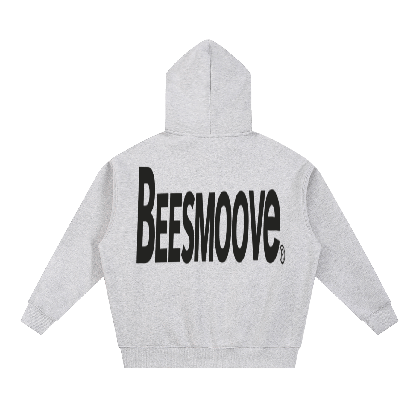BEESMOOVE BackTalk Black Essential Oversized Fleece Boxy Hoodie - Beesmoove