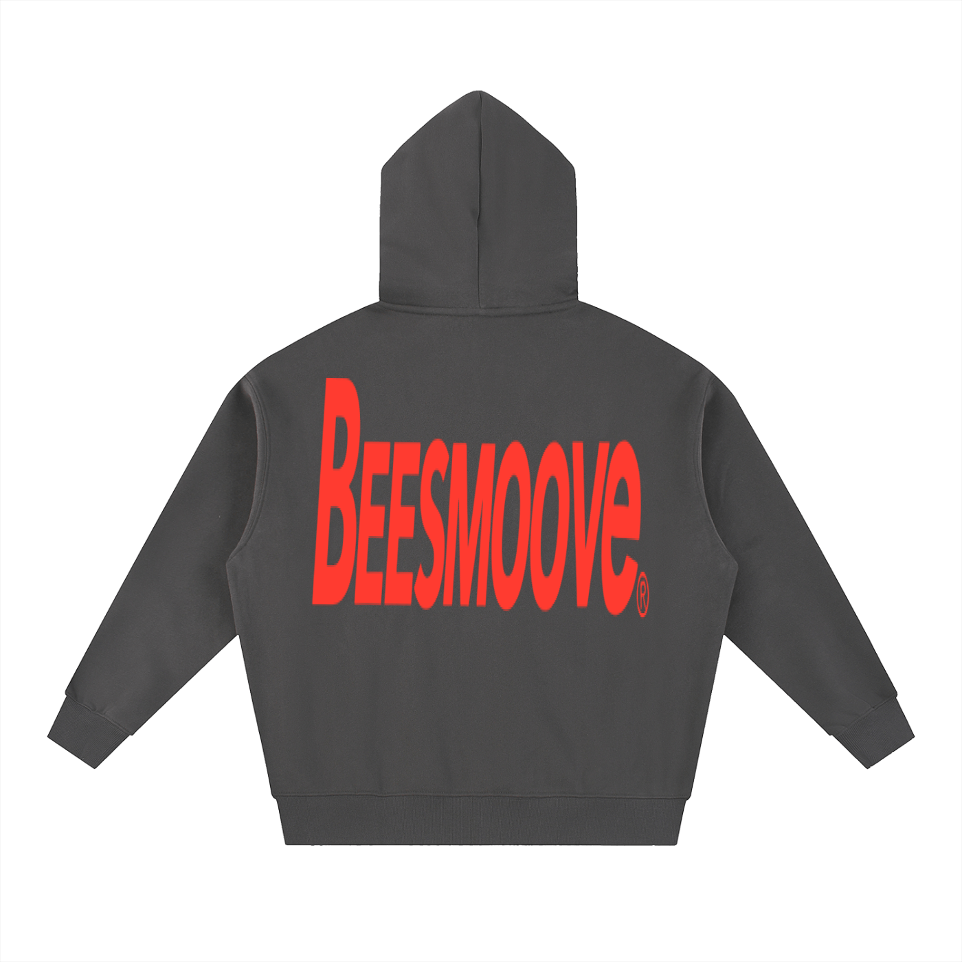 BEESMOOVE BackTalk red Essential Oversized Fleece Boxy Hoodie - Beesmoove