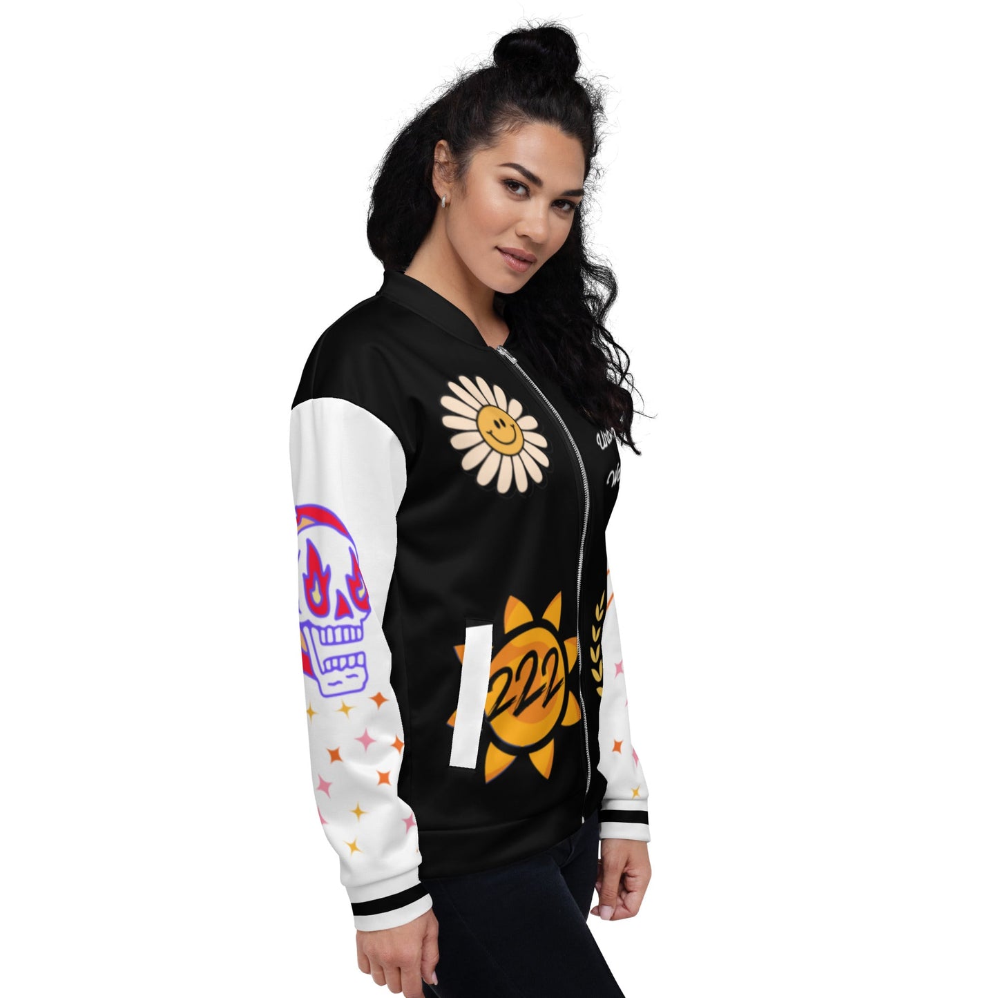 Beesmoove bees way black Unisex Bomber Jacket - Beesmoove