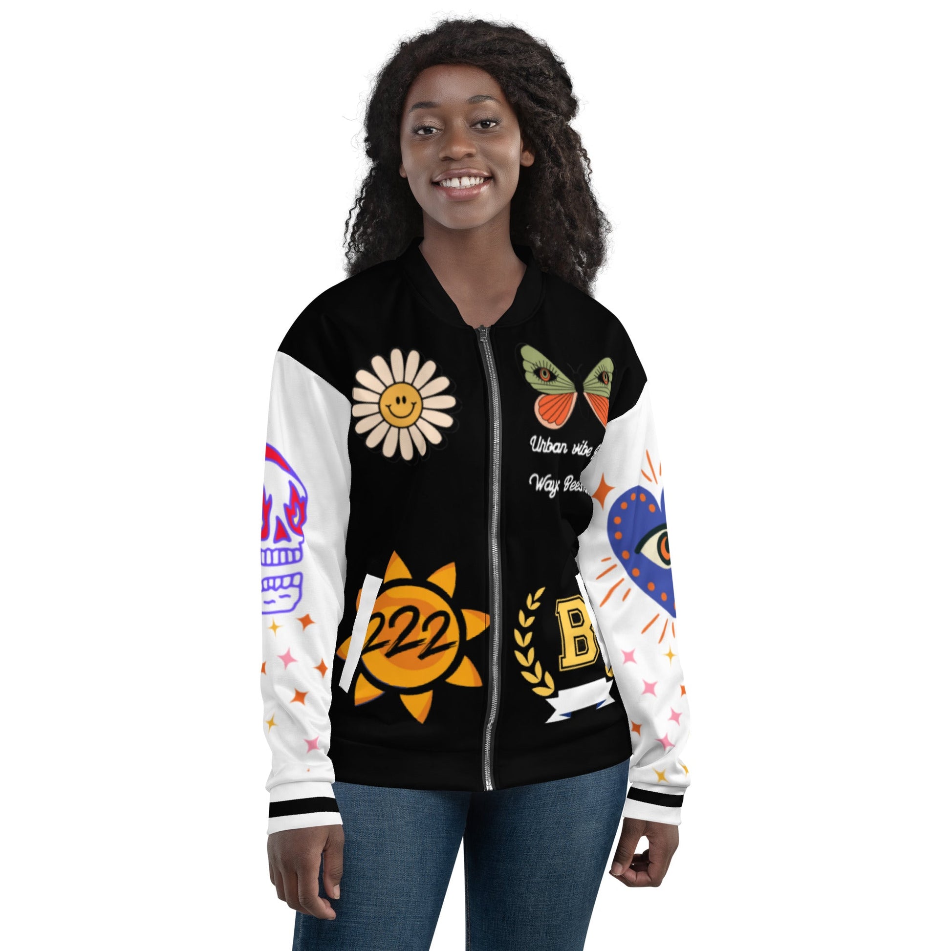 Beesmoove bees way black Unisex Bomber Jacket - Beesmoove