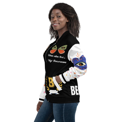 Beesmoove bees way black Unisex Bomber Jacket - Beesmoove