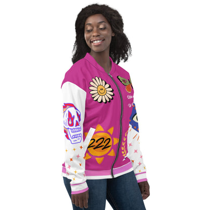 Beesmoove bees way pink Varsity Bomber Jacket - Beesmoove