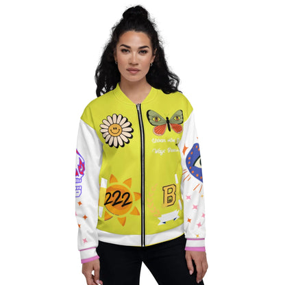 Beesmoove bees way yellow Unisex Bomber Jacket - Beesmoove