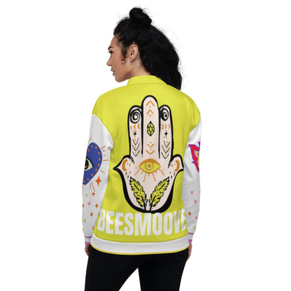 Beesmoove bees way yellow Unisex Bomber Jacket - Beesmoove