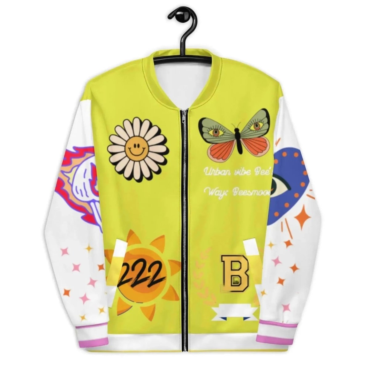 Beesmoove bees way yellow Unisex Bomber Jacket - Beesmoove