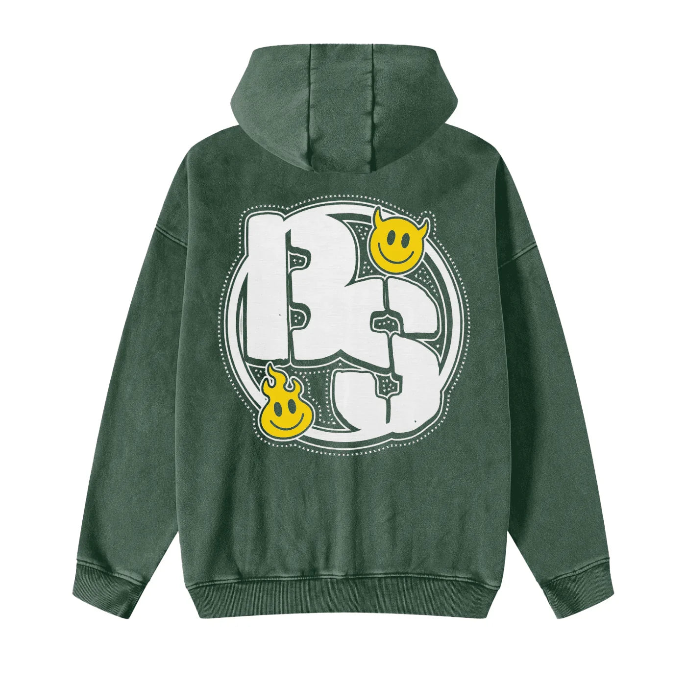 BEESMOOVE BeeSmiles Worldwide Washed Zip - Through Fleece Hoodie - Beesmoove