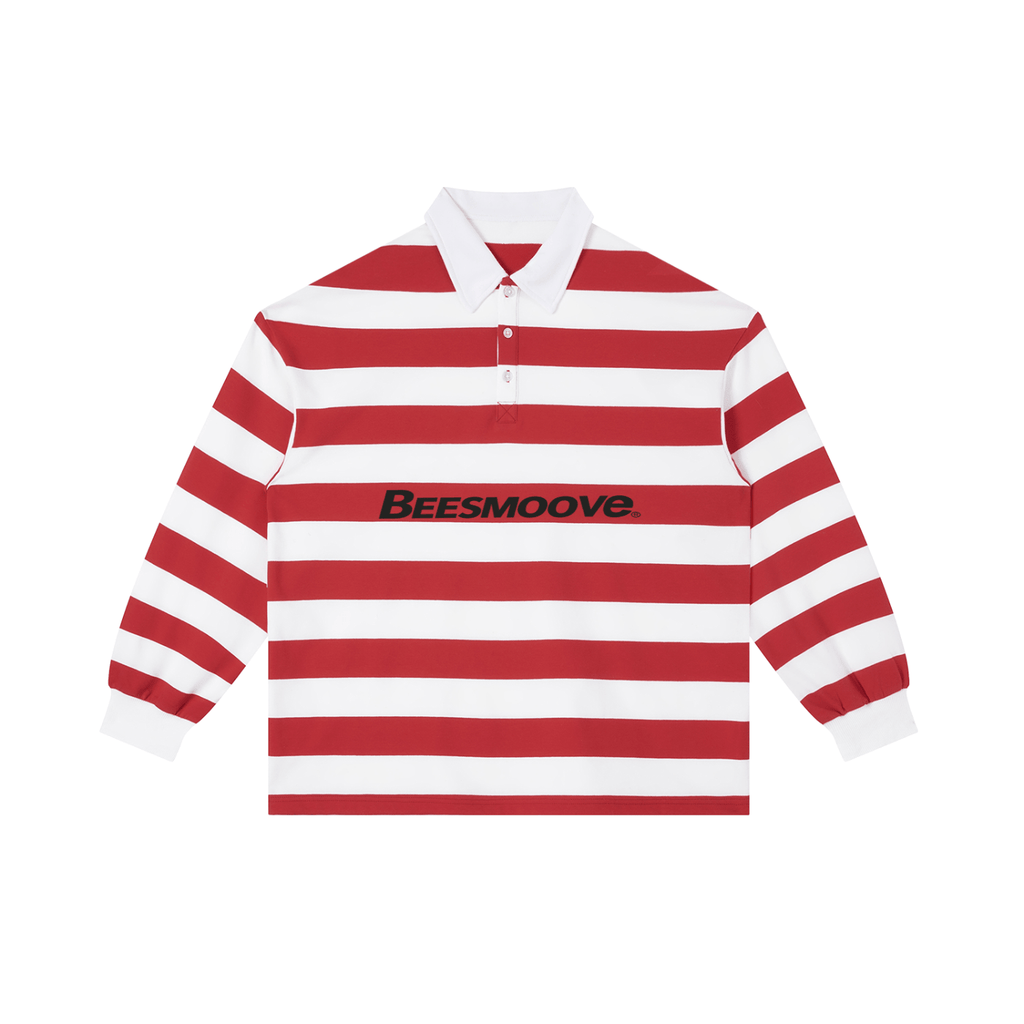 BEESMOOVE Black Color Block Stripe Polo Shirt - Beesmoove