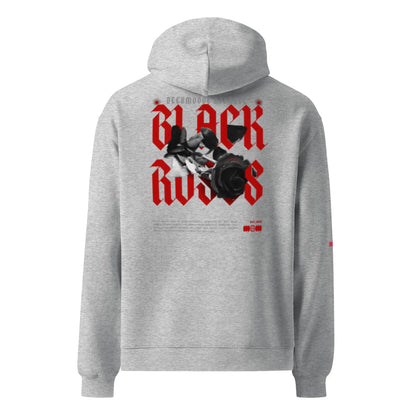 Beesmoove black roses Unisex oversized hoodie - Beesmoove